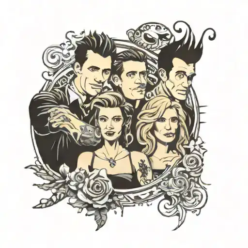 tv show friends tattoo design idea