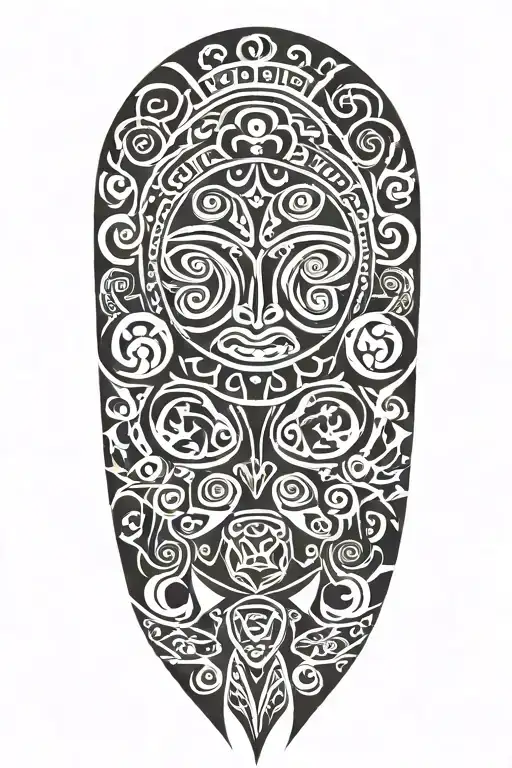 Maori style representing family, personal accomplishment, success, perseverance tattoo design idea