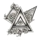 Aa Triangle tattoo design idea