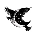 tattoo inspired by harvest moon by Suicideboys tattoo design idea