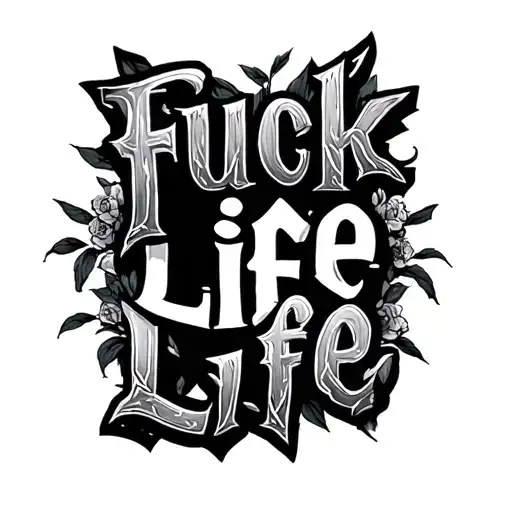 Fuck Life tattoo design idea