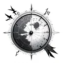 Latitude And Longitude tattoo design idea