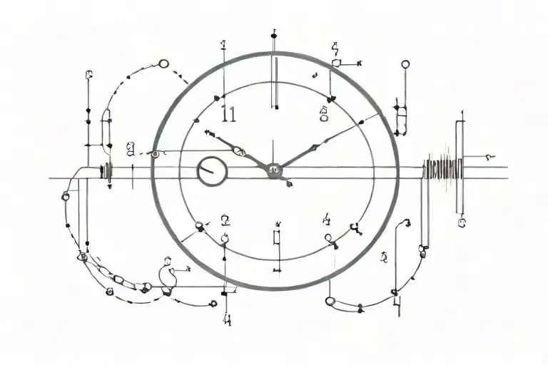 Morse code 11:11 clock tattoo design idea