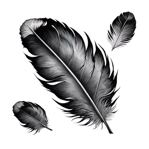 Turkey feather tattoo design idea