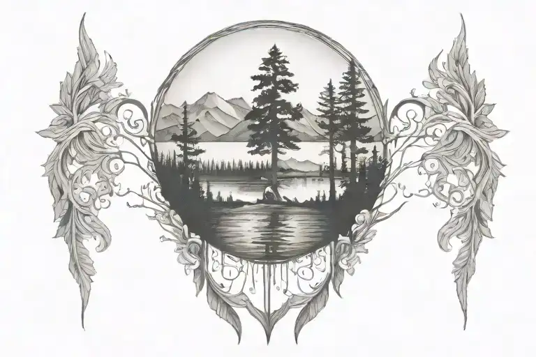 Bon iver inspired tattoo design idea