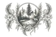Bon iver inspired tattoo design idea