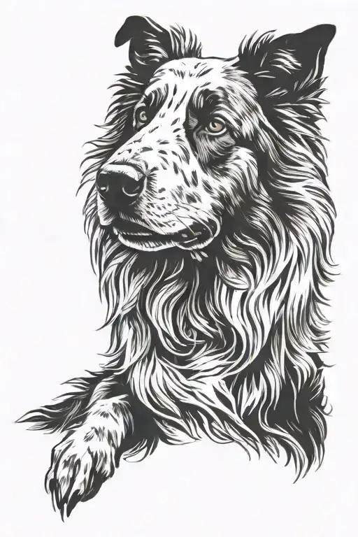 sheepdog tattoo design idea