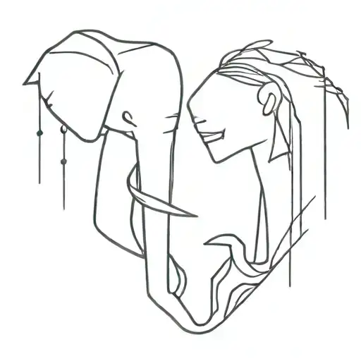 ellie and joel tattoo design idea