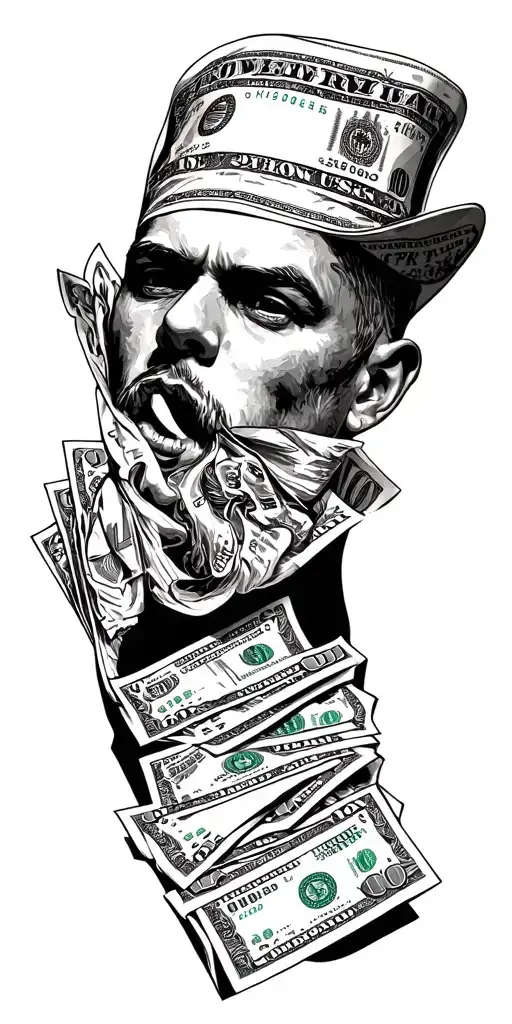 uk cash uk morden gangster from poverty south London slums tattoo design idea