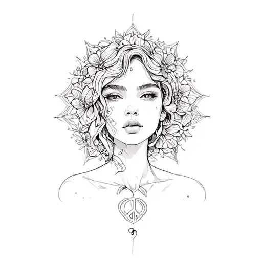 Asmterdam, peace, woman, small tattoo, cycle, love tattoo design idea