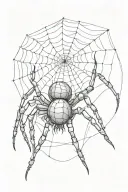 a spider with a web and something with a football tattoo design idea