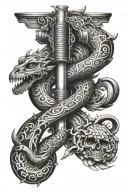 massive dong tattoo design idea