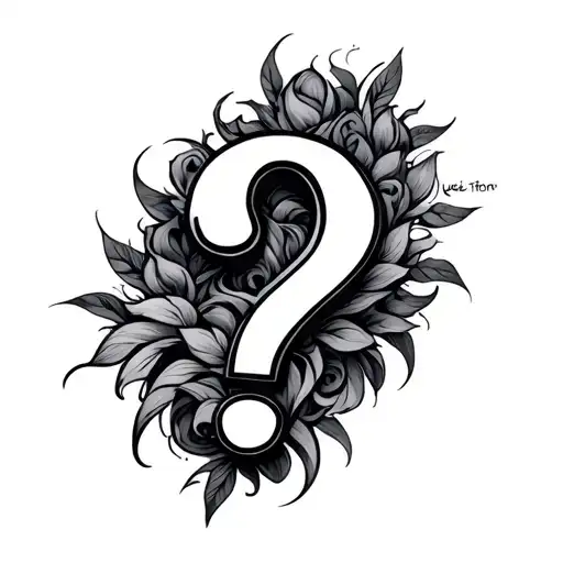 Question Mark tattoo design idea