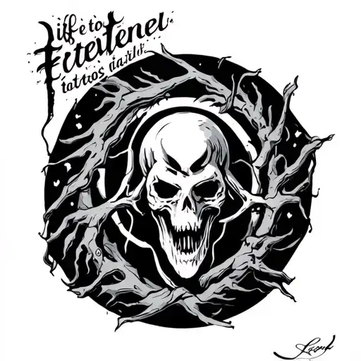 ghost band life eternal lyrics tattoo design idea