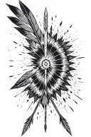 Native American crossed arrows   tattoo design idea