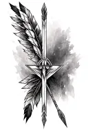 Native American crossed arrows   tattoo design idea