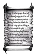 a black scroll of destiny, fate , and rebellion. A mysterious poem about those things is written tattoo design idea