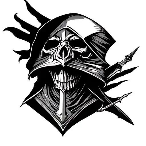 grim reaper knight templar  tattoo design idea