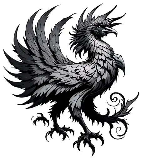 Celtic Phoenix tattoo design idea