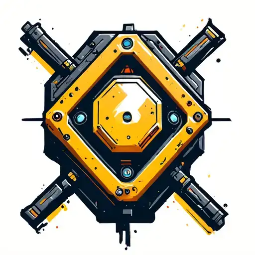 borderlands claptrap and vault symbol tattoo design idea