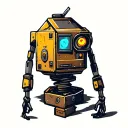 borderlands claptrap and vault symbol tattoo design idea