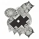 new age tribal patterns tattoo design idea