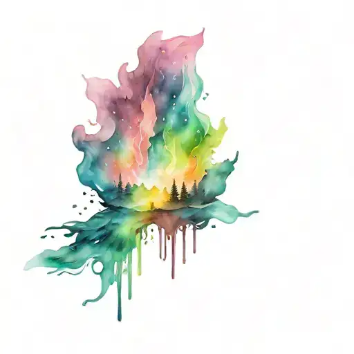 Aurora Borealis tattoo design idea