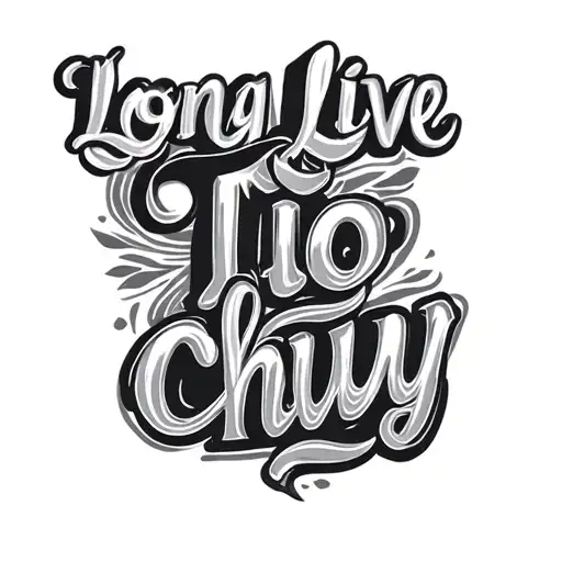 long live tio chuy withh the tio chuy in between the long live letters and the tio chuy and cursive small tattoo design idea