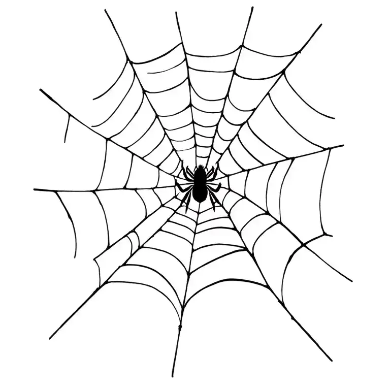 spiderweb and blackwidow spider weaving a web tattoo design idea