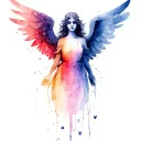 angel without face tattoo design idea