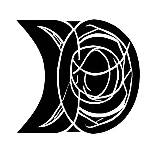 gemini and aquarius sign intertwined tattoo design idea