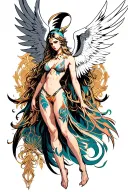 angewomon tattoo design idea