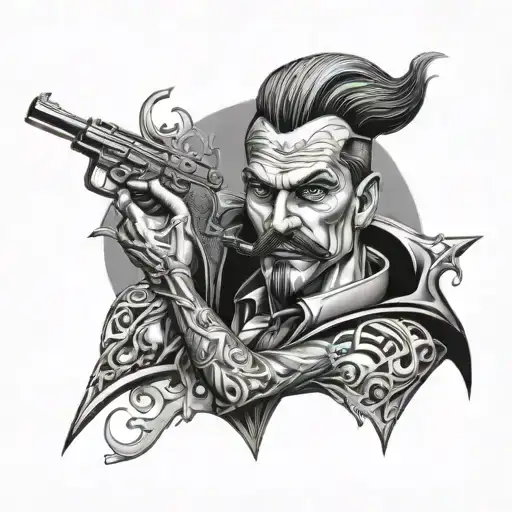 Luigi Mangione CEO Assassin tattoo design idea