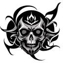 memento Mori tribal tattoo design idea