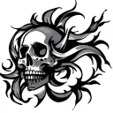 memento Mori tribal tattoo design idea