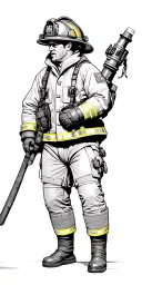 firefighter heroically saving tattoo design idea