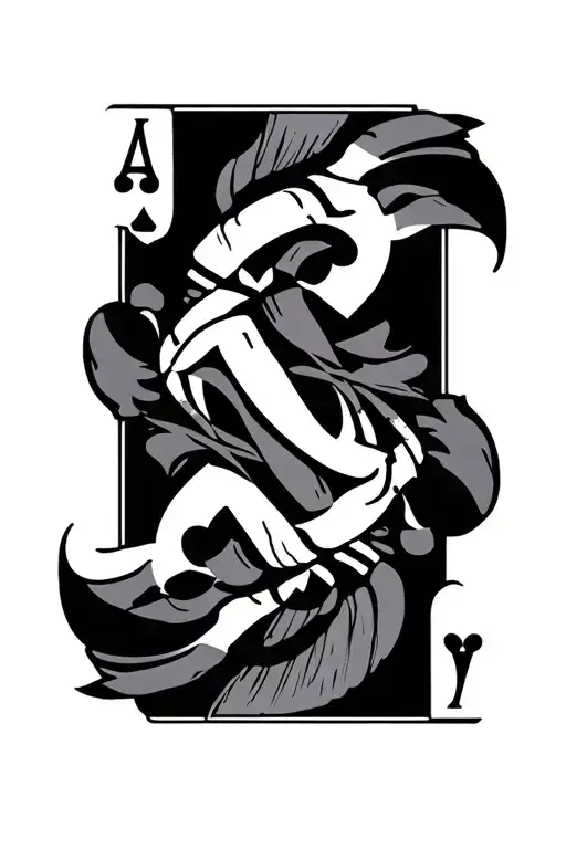 ace card tattoo design idea