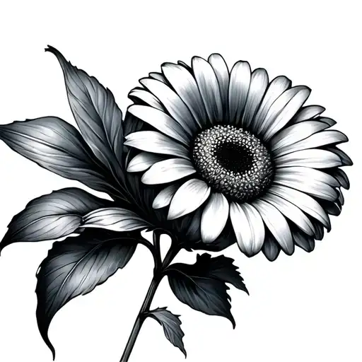 kriola with Gerbera Daisy tattoo design idea