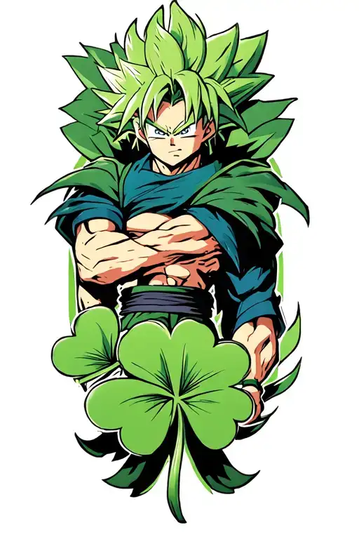 Ruffy gear 5 leaf clover goku ultra instinct zoro roronoa tattoo design idea