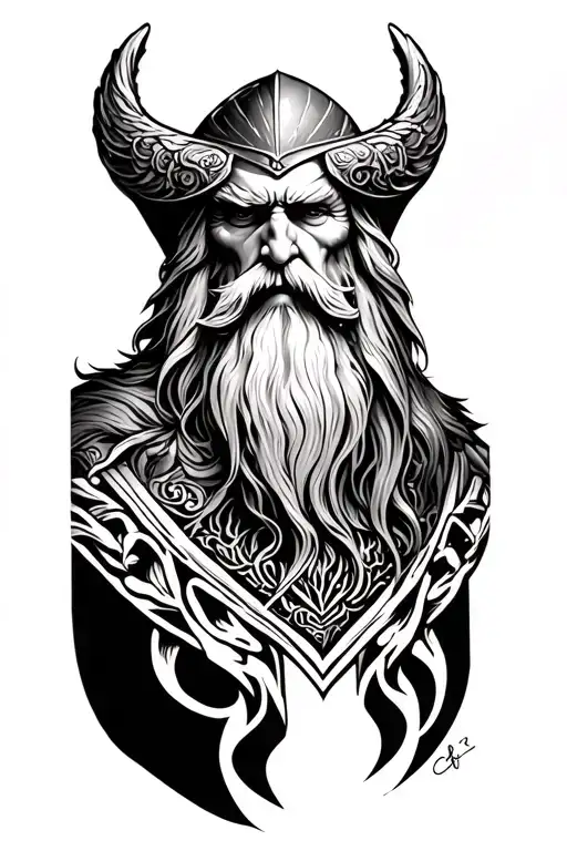 odin tattoo design idea