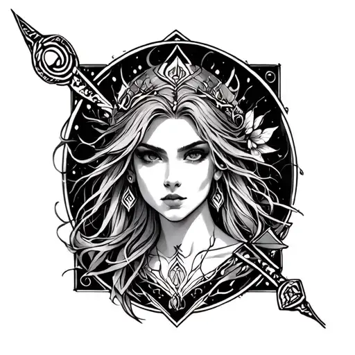 Freya Rune tattoo design idea