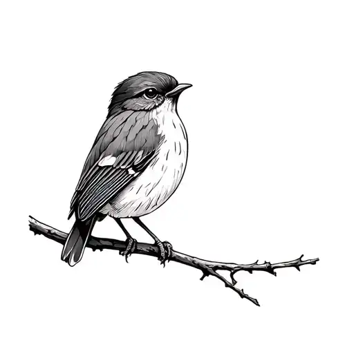 dartford warbler tattoo design idea