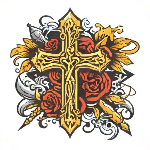 nail cross tattoo tattoo design idea