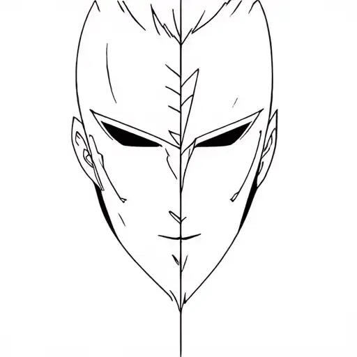 ichigo mask splitting tattoo design idea
