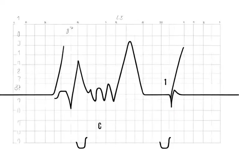 pulse rate line and jojo name  tattoo design idea