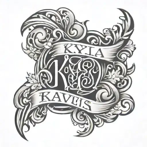 ambigram Kayla travis tattoo design idea