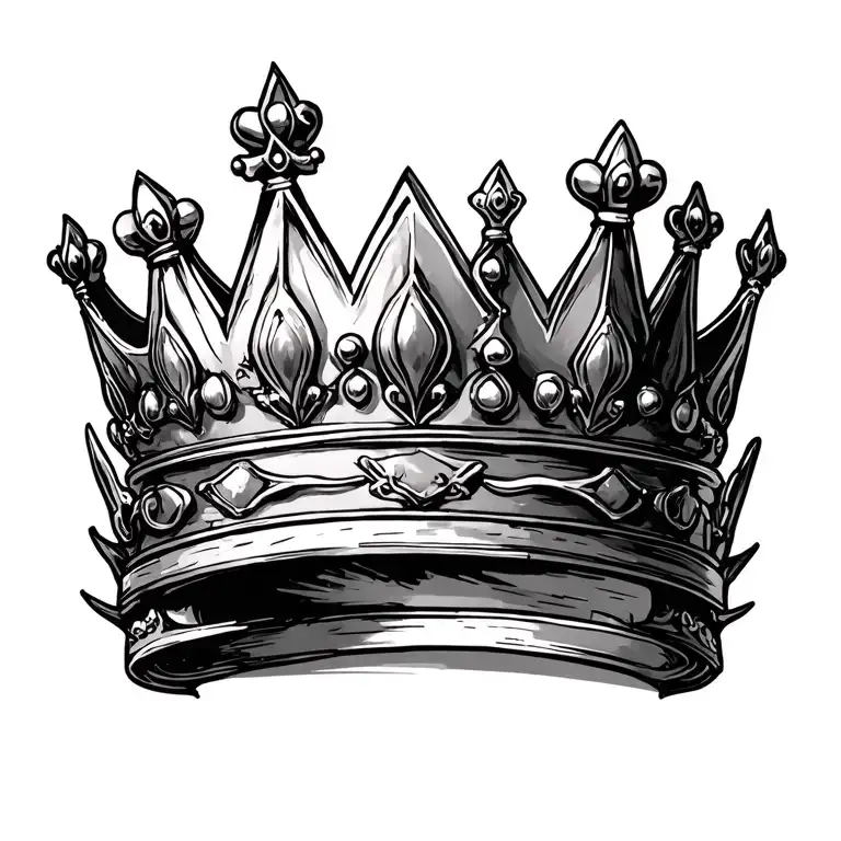 M L P with crown on it tattoo design idea