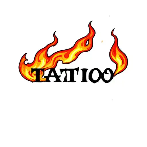 flames left arm tattoo design idea