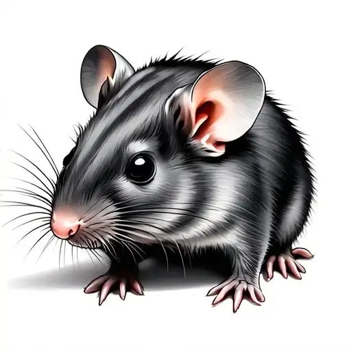 Cute Rat tattoo design idea