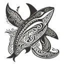 orca with numbers 4 5 22 30 tattoo design idea
